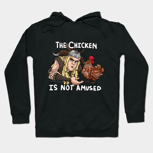 The Chicken is Not Amused Hoodie by Crownflame